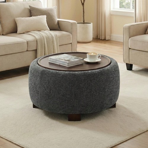 Round storage ottoman - 30",