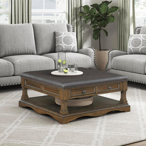 Square storage ottoman - square,