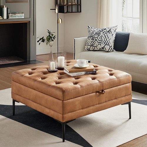 Tufted faux leather - faux,