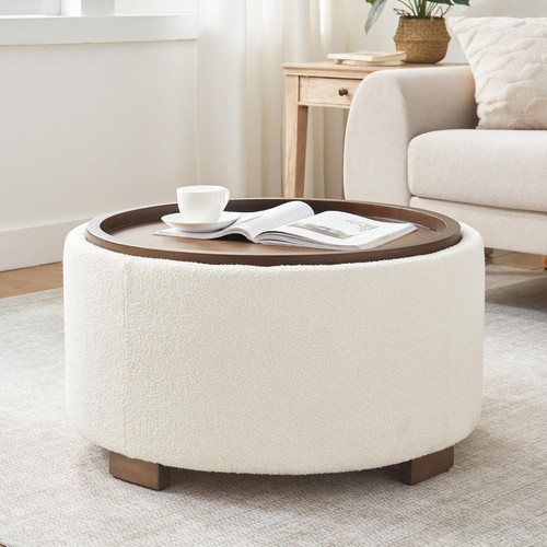 Inch round storage - 30, ottoman