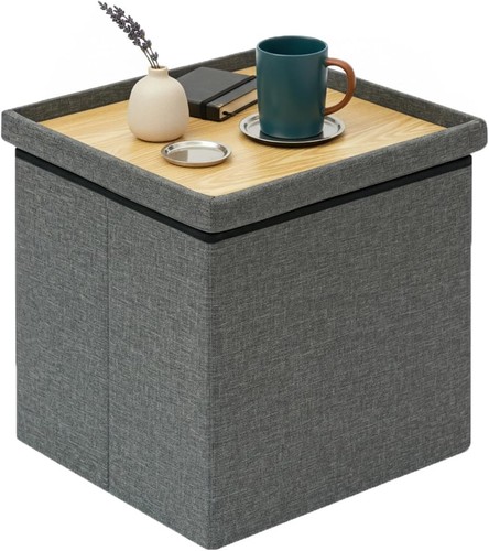 Bonlife grey ottoman - grey, coffee