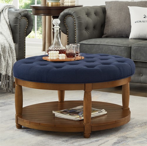 Farmhouse round upholstered - farmhouse,