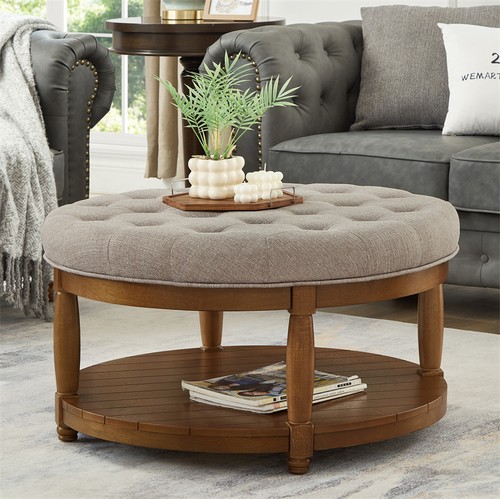 Farmhouse round upholstered - round,