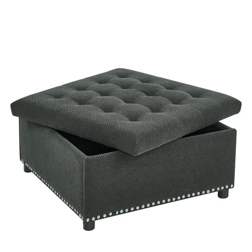 Tufted storage ottoman with - tufted,