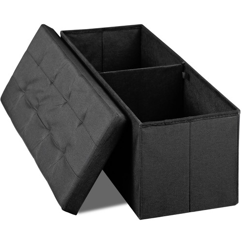 Folding storage ottoman bench - folding,