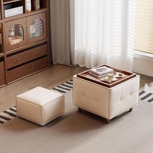 Square ottoman storage set - w/,