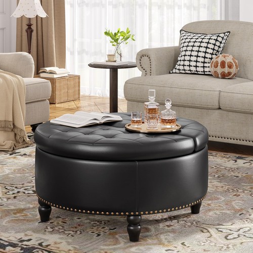 Inch large round ottoman - large,