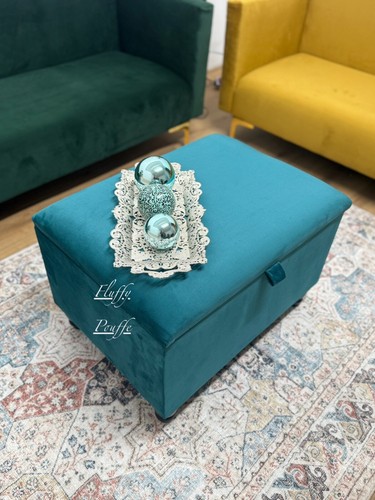 Teal storage ottoman coffee - teal,