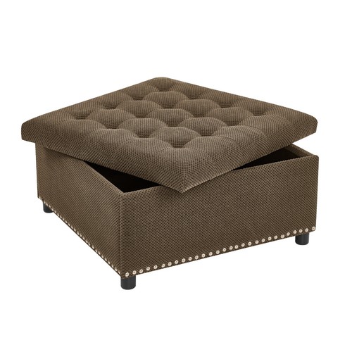 Tufted storage ottoman with - tufted,