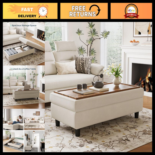 Wide storage ottoman - 46",