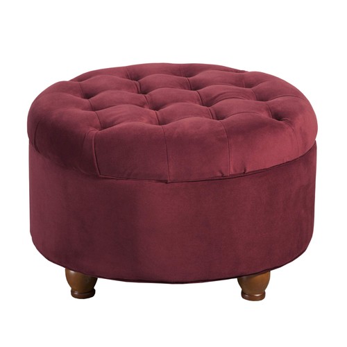 Homepop large berry - berry, velvet