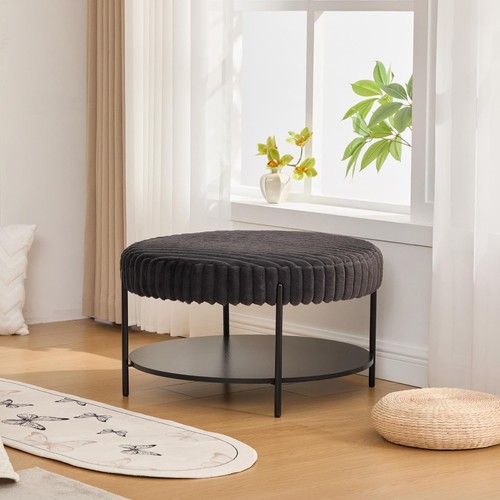 Modern round ottoman - modern,