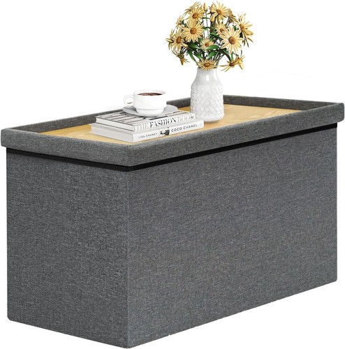 Storage ottoman with tray - ottoman,