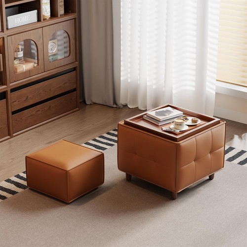 Square ottoman with - square, storage