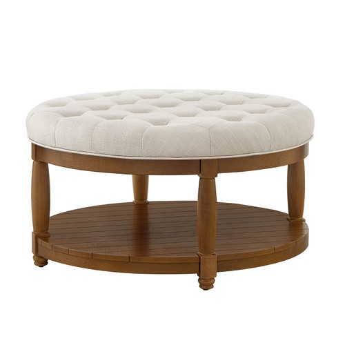 Button tufted footrest - tufted,