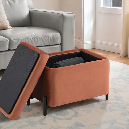 Inch storage ottoman velvet - 24,
