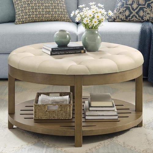 Storage ottoman solid - w/,