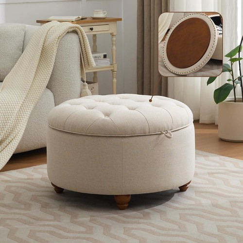 30inch round storage - 30inch, ottoman