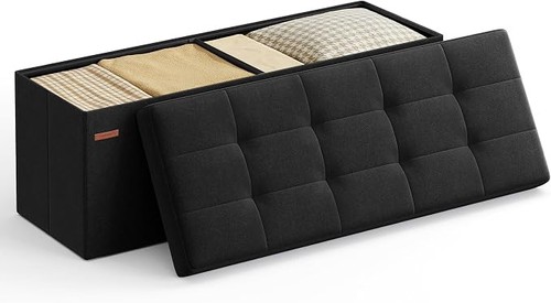 Folding storage ottoman bench - folding,