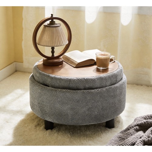 25inch round storage ottoman - round,