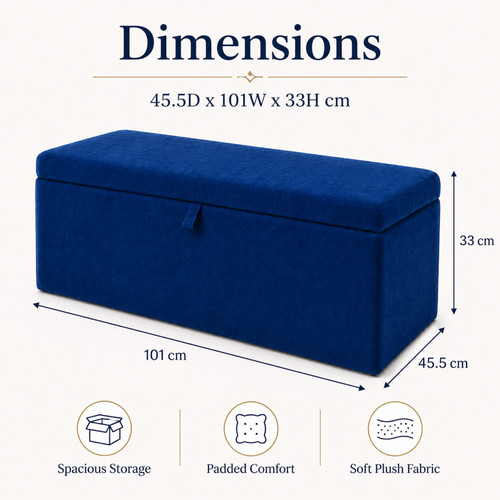 Ottoman storage box plush - ottoman,