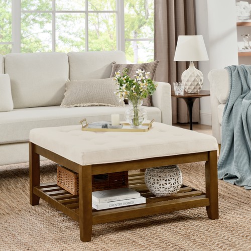 Upholstered coffee table - coffee,