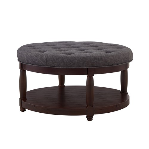 Button tufted footrest - tufted,