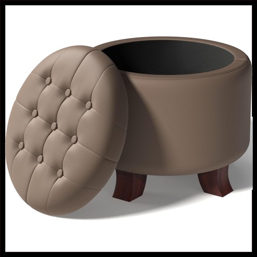 Brown round storage - brown,