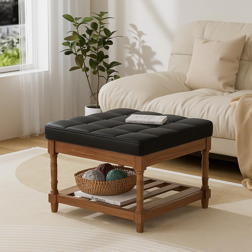 Uev leather ottoman coffee - uev,