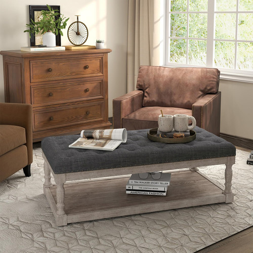 Ottoman coffee table large - ottoman, table,