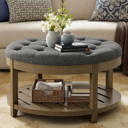 Storage ottoman solid wood - ottoman,