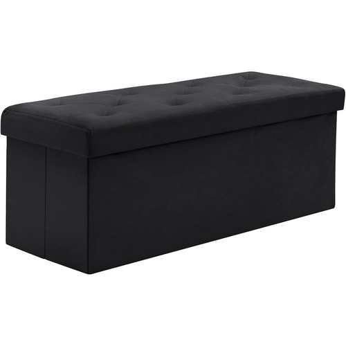 Velvet storage ottoman folding - ottoman,