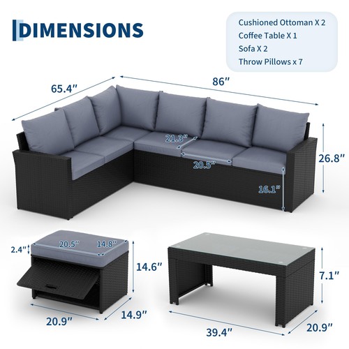 Piece patio sofa set - patio,