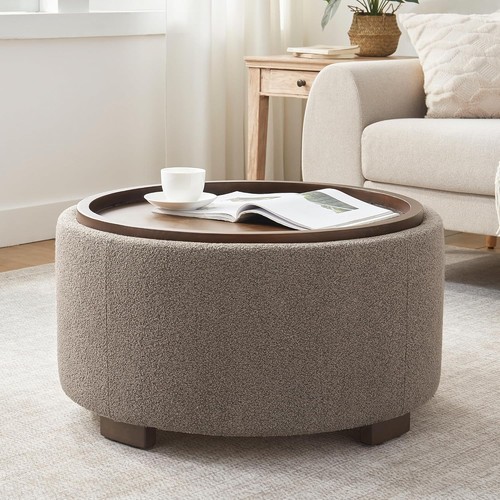 Inch round storage ottoman - storage,
