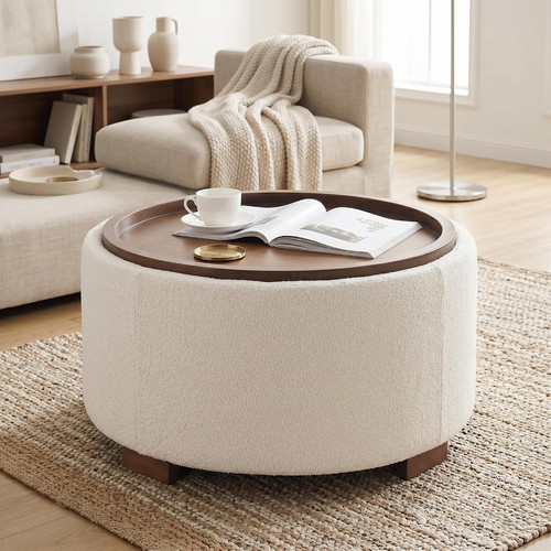 Inch round storage ottoman - 30,