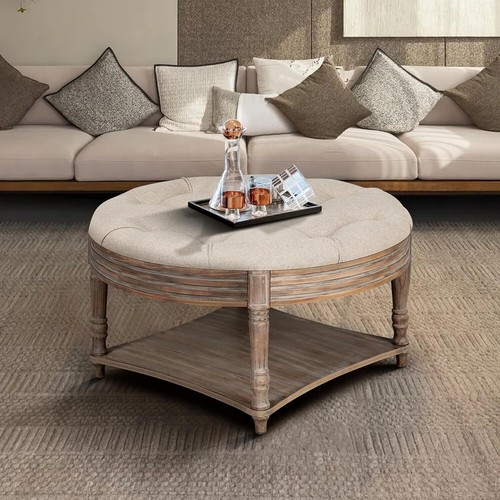 Ottoman coffee table tier - ottoman, table,