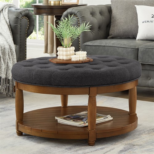 Farmhouse round upholstered - round,