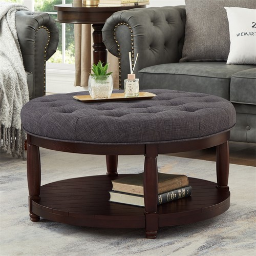 Farmhouse round upholstered - farmhouse,
